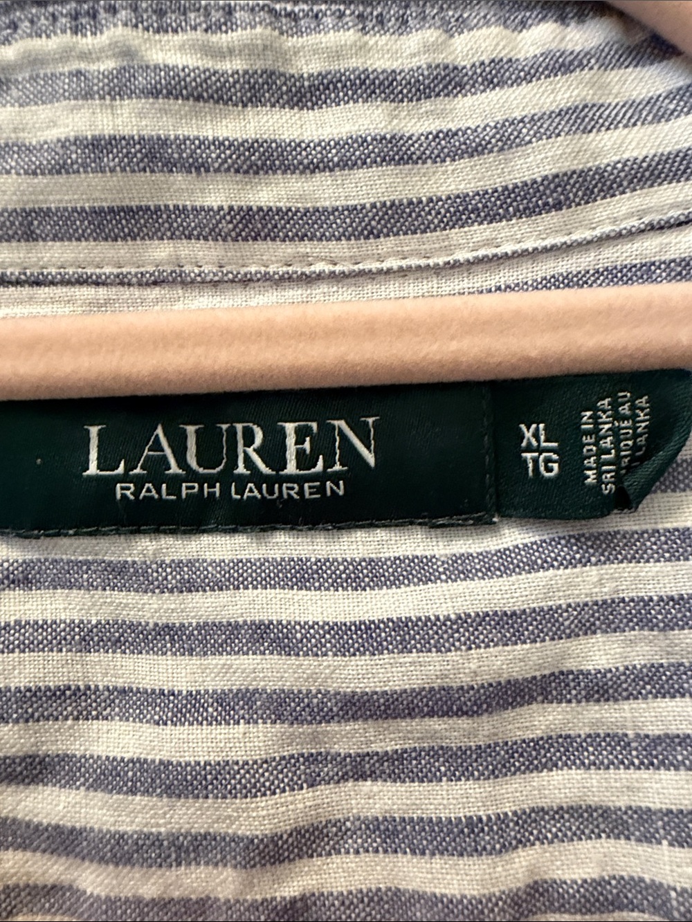 Lauren Ralph Lauren Linen Button down shirt. Size XL - Picture 3 of 7